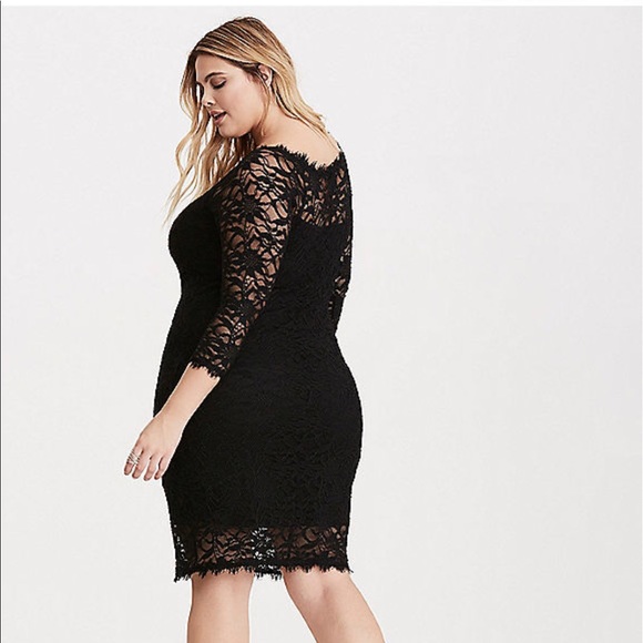 Torrid Lace Off Shoulder Bodycon Dress - Picture 3 of 5